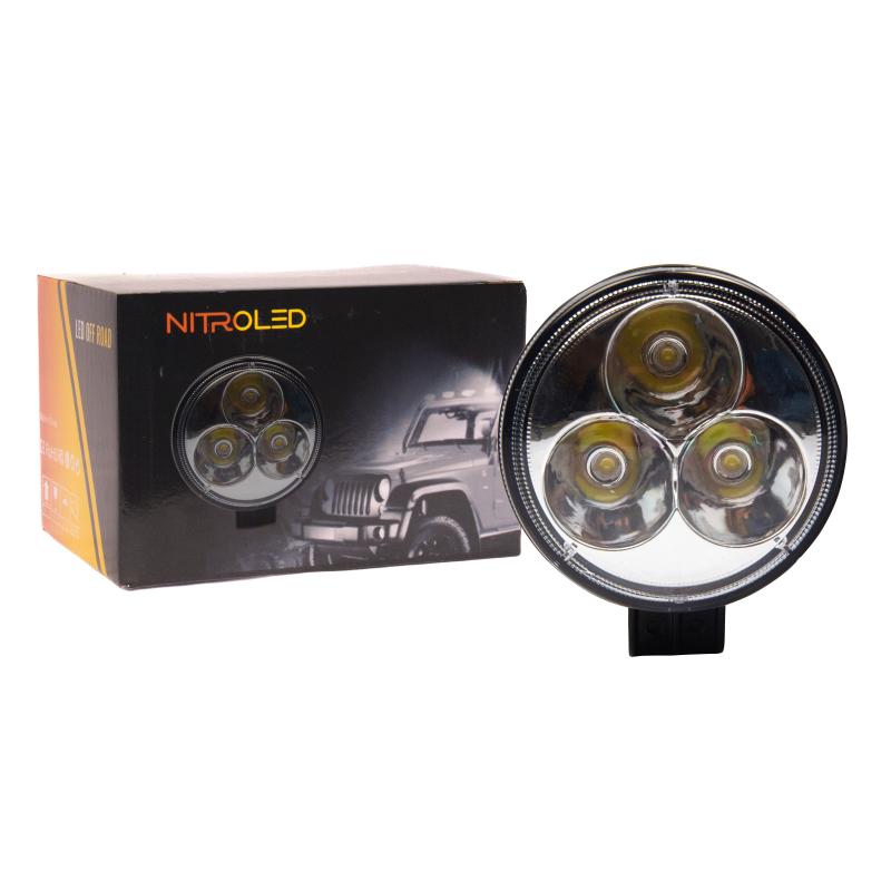 Imagen ilustrativa de FARO 3 LEDS 9W  9W 12/24V WATERPROOF IP 67                                                    OFF ROAD MEDIDAS 8 x 8 x 4.5cm