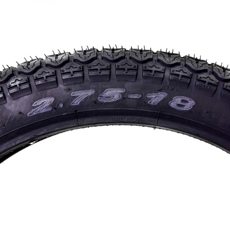 Imagen ilustrativa de NEUMATICO PARA MOTO APLICACIÓN DELANTERA MIKI005-2.75R18 PARA CAMARA