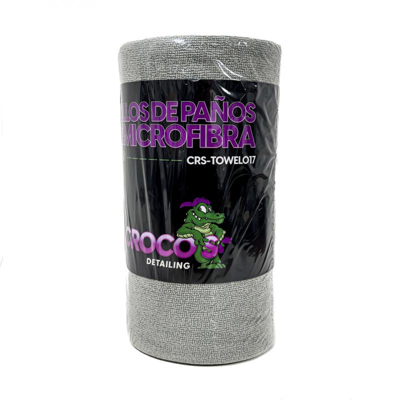 Imagen ilustrativa de ROLLO DE PANOS MICROFIBRA GRISES 30X30CM DE 50 PIEZAS