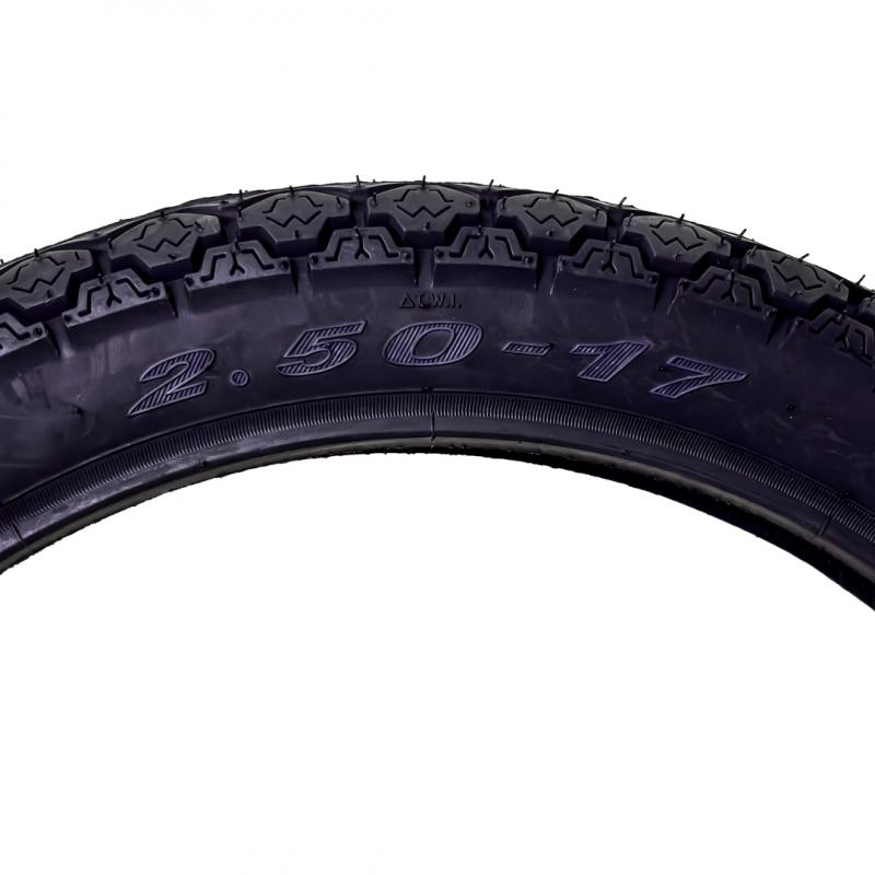 Imagen ilustrativa de NEUMATICO PARA MOTO APLICACIÓN DELANTERA MIKI105-2.50R17 PARA CAMARA