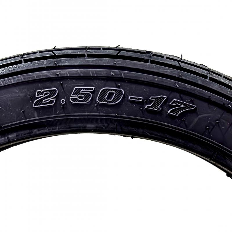 Imagen ilustrativa de NEUMATICO PARA MOTO APLICACIÓN DELANTERA MIKI001-2.50R17 PARA CAMARA