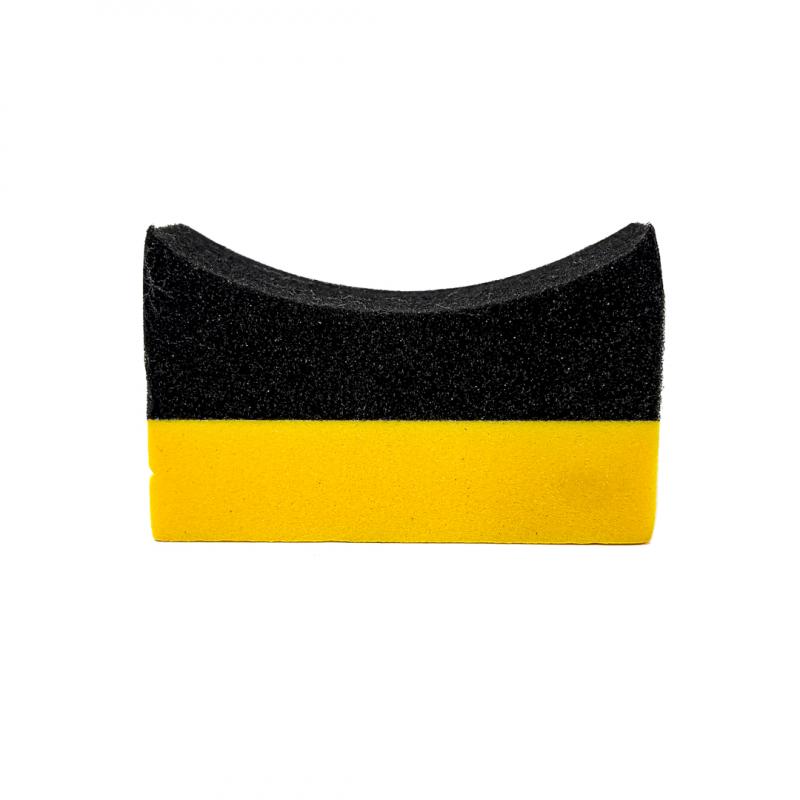 Imagen ilustrativa de ESPONJA PARA RUEDA AMARILLA Y NEGRA 10CM * 6CM *4CM