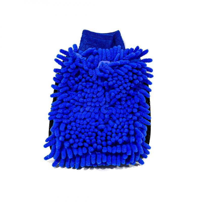 Imagen ilustrativa de ESPONJA MANOPLA GUANTE MANOPLA CHENILLE + CORAL AZUL Y GRIS