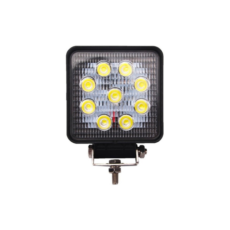 Imagen ilustrativa de FARO 9 LEDS CUADRADO  27W 12/24V     WATERPROOF IP67 - OFF ROAD - MEDIDAS 10.5 x 10.5 x 2 cm