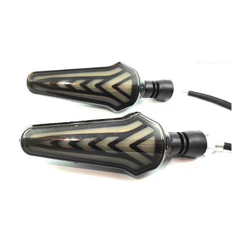 Imagen ilustrativa de FARO DE LED UNIVERSAL - LUZ DE GIRO GIRO PARA MOTO CON LUZ LED RUNNING BLANCA Y LUZ DE GIRO AMBAR 12V - JUEGO DE 2 UNIDADES MEDIDAS 145*90 (mm)