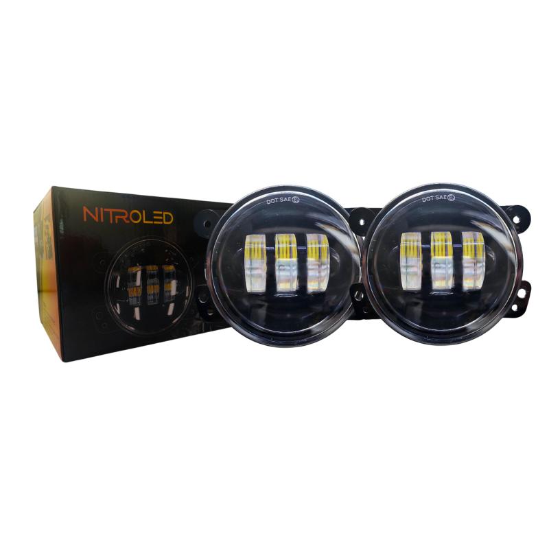 Imagen ilustrativa de PAR DE FAROS DE 4 PULGADAS 12/24 - LUZ BLANCA OFF ROAD