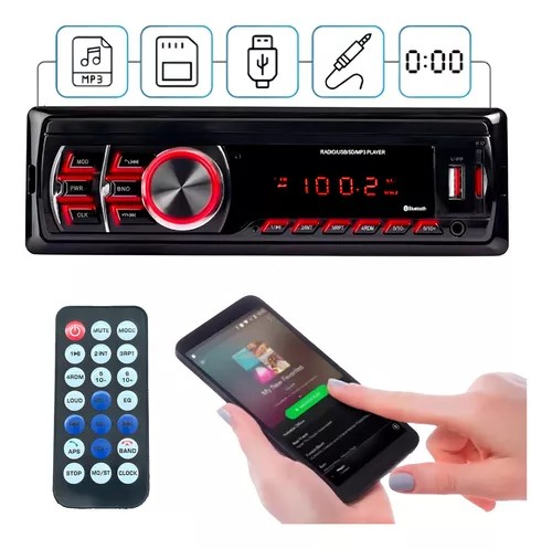 Imagen ilustrativa de Auto Estereo Fijo Bluetooth Radio Fm Usb Sd Auxiliar 60w X4 XBTQD