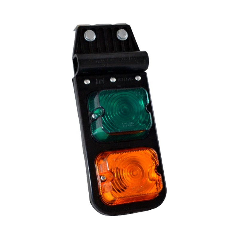 Imagen ilustrativa de Faro Delimitador lateral de lamp r5w. Cuenta con un anclaje de 2 bulon 3/16 x 3/4-tuerca/arandela