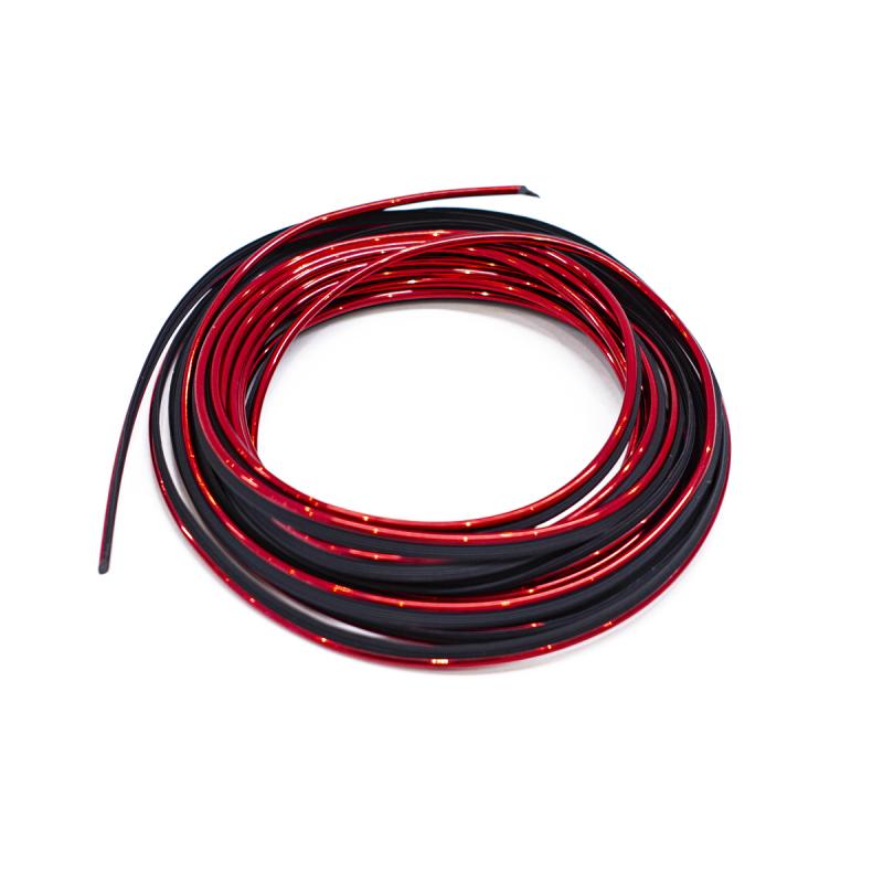 Imagen ilustrativa de MOLDURA DE ENCASTRE DECORATIVA PVC ROJO ROLLO 5 METROS DIAMETRO 2.6MM