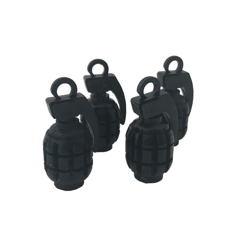 Imagen ilustrativa de JUEGO DE TAPITAS  DE VALVULA GRANADA METALIZADA 4 PCS