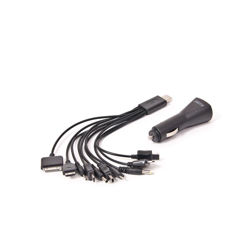 Imagen ilustrativa de CARGADOR USB CON MULTIADAPTADOR 12V / 24V OUTPUT 5V - 1000MA NEGRO