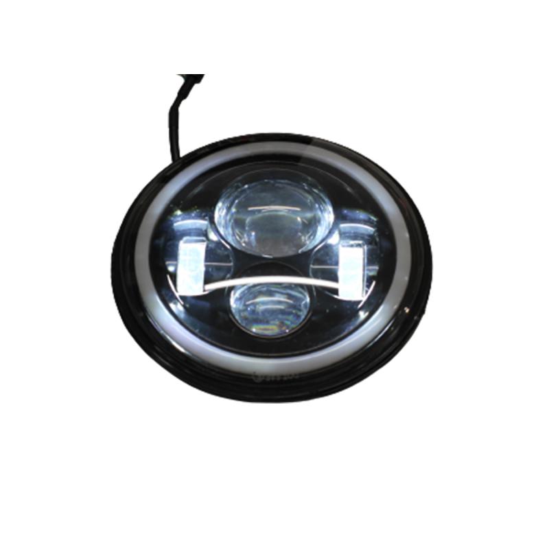 Imagen ilustrativa de REDONDO 7 USO IDEAL JEEP WRANGLER - RENEGADE / MOTO HARLEY DAVIDSON - ROYAL ENFIELD CON FUNCION ALTA Y BAJA - HAZ DE LUZ SPOT -