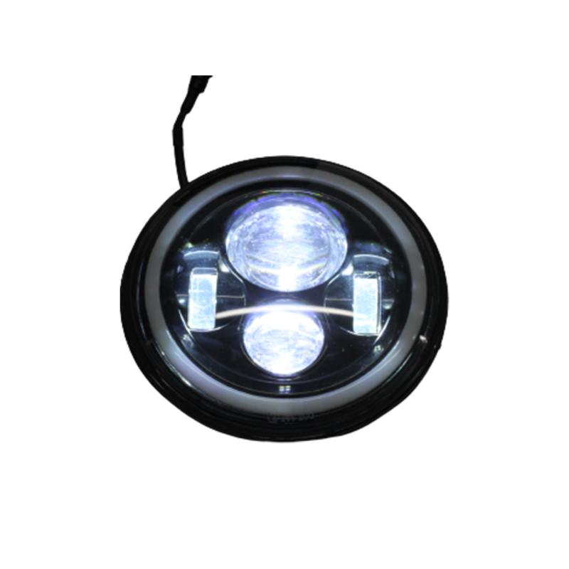 Imagen ilustrativa de REDONDO 7 USO IDEAL JEEP WRANGLER - RENEGADE / MOTO HARLEY DAVIDSON - ROYAL ENFIELD CON FUNCION ALTA Y BAJA - HAZ DE LUZ SPOT -