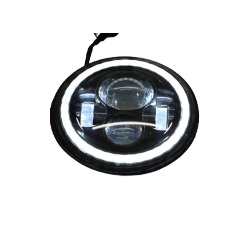 Imagen ilustrativa de REDONDO 7 USO IDEAL JEEP WRANGLER - RENEGADE / MOTO HARLEY DAVIDSON - ROYAL ENFIELD CON FUNCION ALTA Y BAJA - HAZ DE LUZ SPOT -