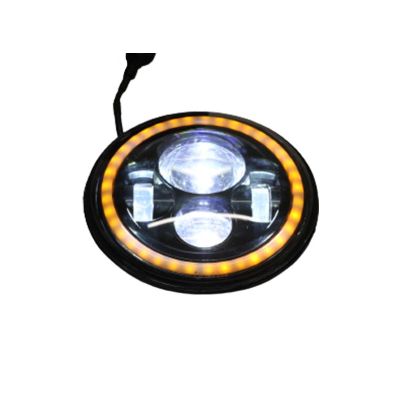 Imagen ilustrativa de REDONDO 7 USO IDEAL JEEP WRANGLER - RENEGADE / MOTO HARLEY DAVIDSON - ROYAL ENFIELD CON FUNCION ALTA Y BAJA - HAZ DE LUZ SPOT -