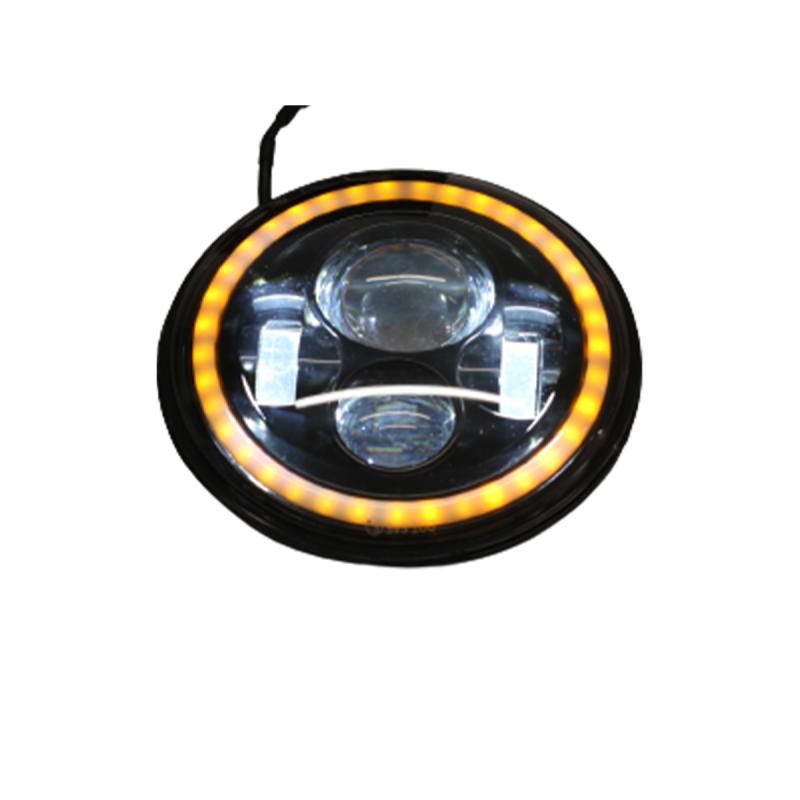 Imagen ilustrativa de REDONDO 7 USO IDEAL JEEP WRANGLER - RENEGADE / MOTO HARLEY DAVIDSON - ROYAL ENFIELD CON FUNCION ALTA Y BAJA - HAZ DE LUZ SPOT -