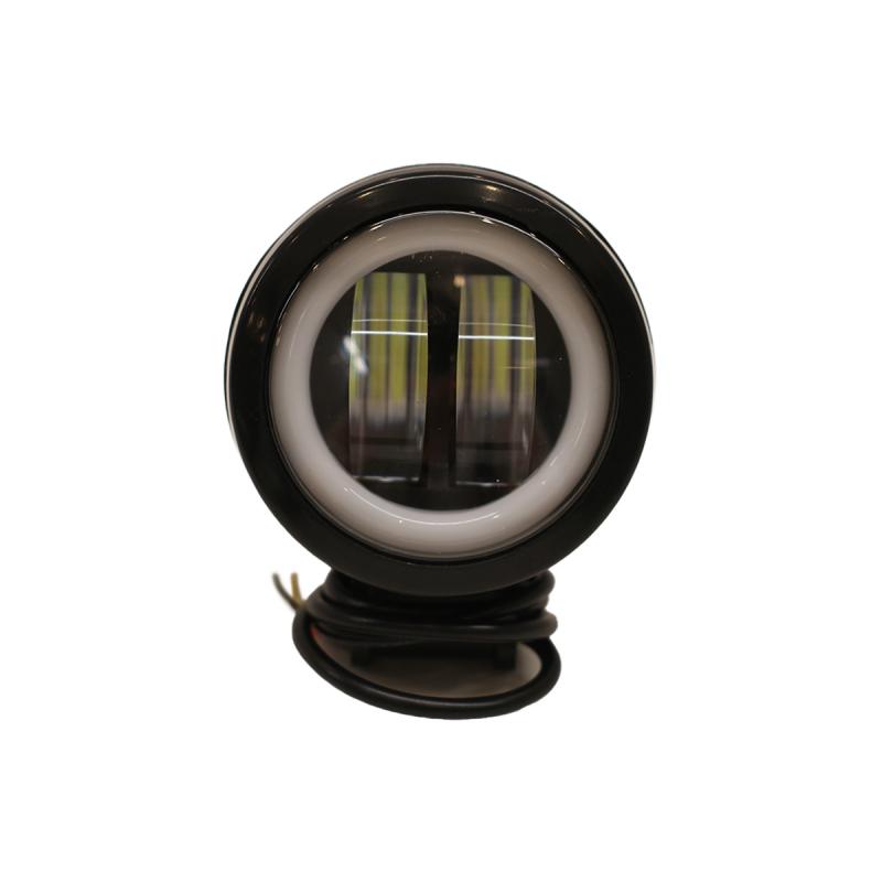Imagen ilustrativa de REDONDO 10 WATTS (1 LED * 10 WATT) CON OJO DE ANGEL 12V / 24V - USO ESPECIAL MOTOS Y QUADS - haz de luz spot -