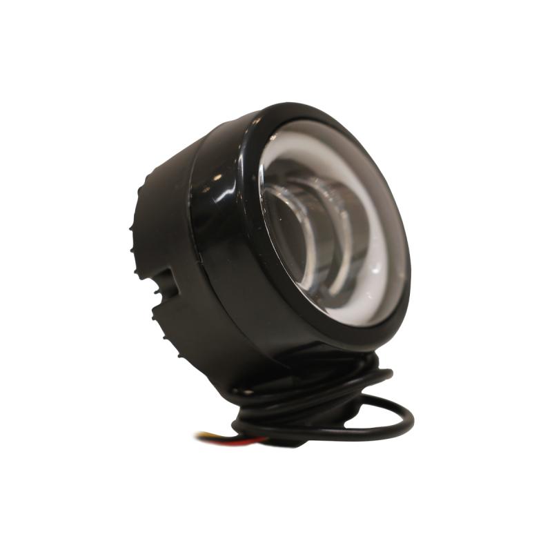 Imagen ilustrativa de REDONDO 10 WATTS (1 LED * 10 WATT) CON OJO DE ANGEL 12V / 24V - USO ESPECIAL MOTOS Y QUADS - haz de luz spot -