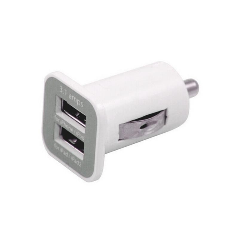 Imagen ilustrativa de CARGADOR DOBLE USB 12V / 24V OUTPUT 5V 3100MA BLANCO