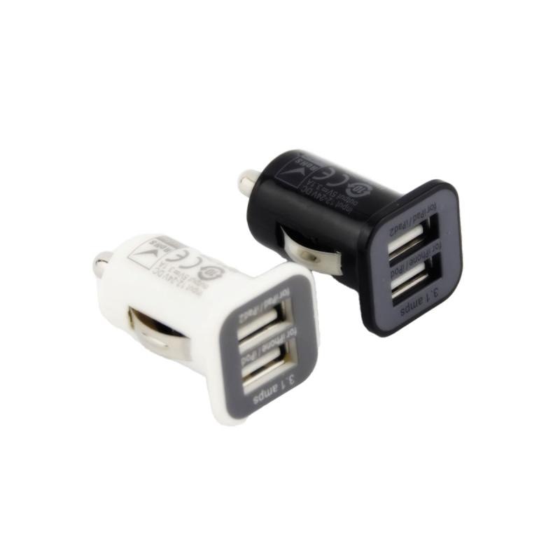 Imagen ilustrativa de CARGADOR DOBLE USB 12V / 24V OUTPUT 5V 3100MA BLANCO