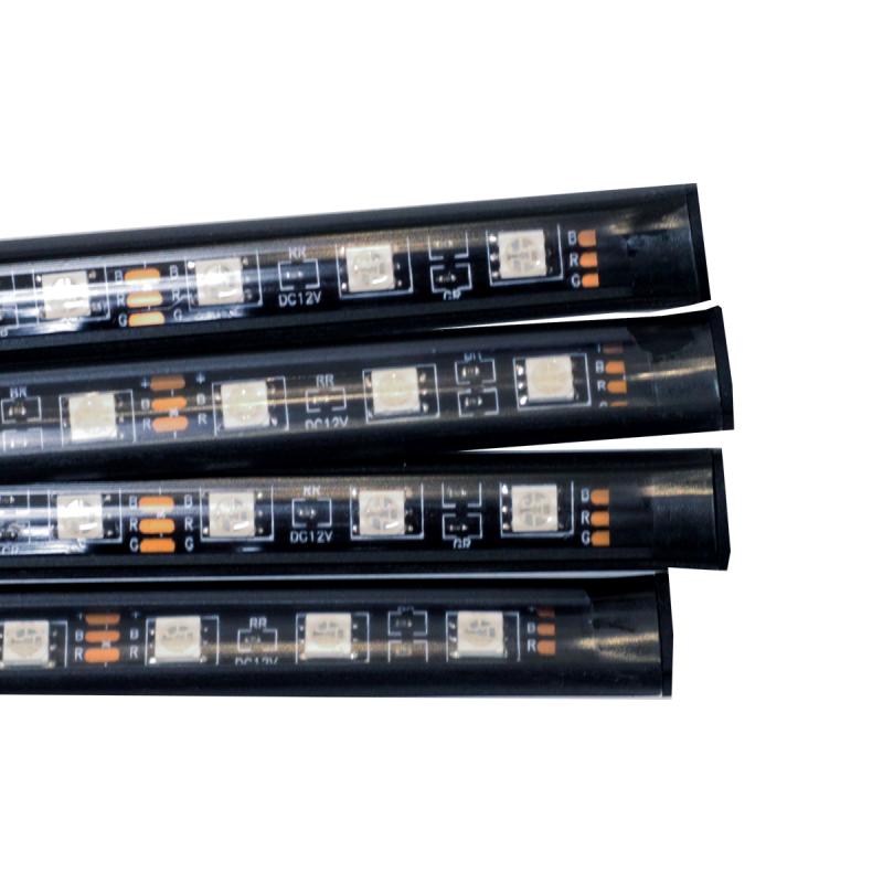 Imagen ilustrativa de TIRA DE LUCES RGB X 4 PARA INTERIOR RGB 12V LED CHIP SMD 5050 Conexion Bluetooth