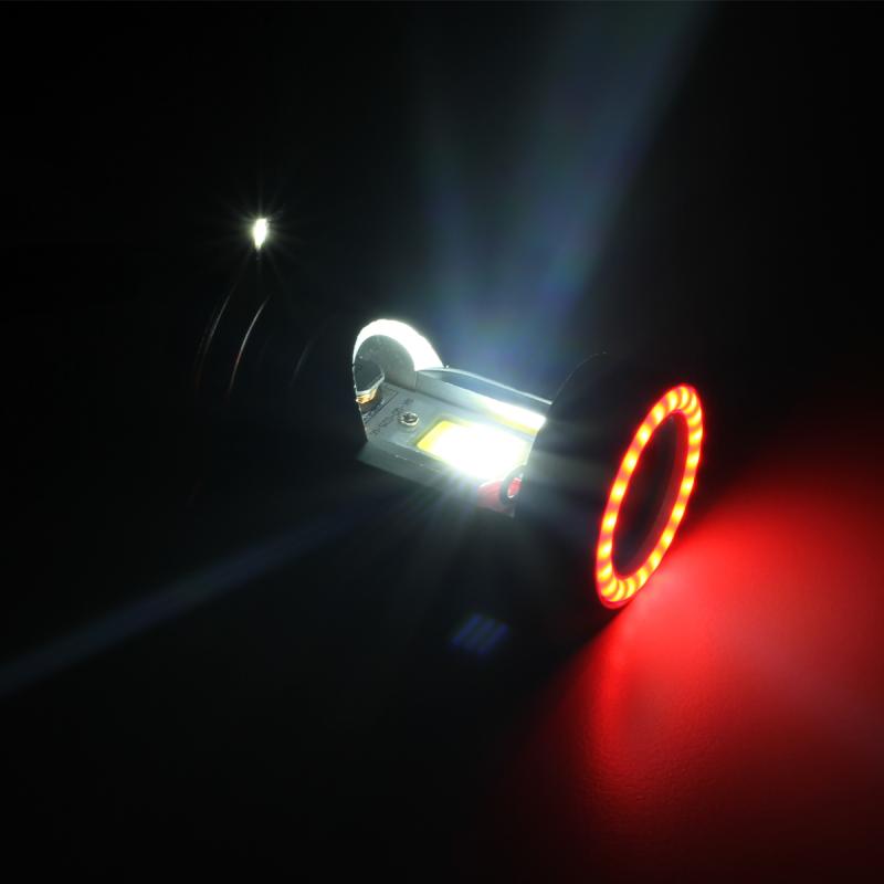 Imagen ilustrativa de LAMPARA H4 LED BLANCO, CON OJO DE ANGEL ROJO USO RECOMENDADO 12V 30 WATTS