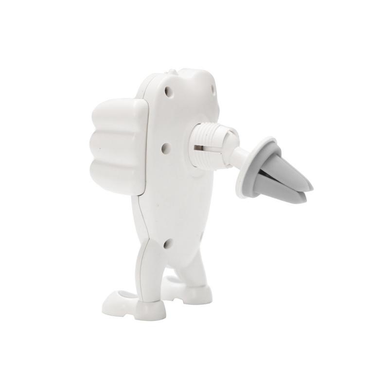 Imagen ilustrativa de SOPORTE PARA CELULARES CON ENGANCHE PARA A/A BLANCO + GRIS