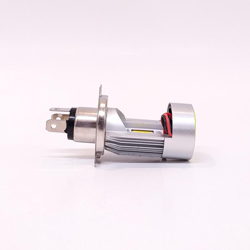 Imagen ilustrativa de LAMPARA H4 LED BLANCO, CON OJO DE ANGEL BLANCO USO RECOMENDADO 12V 30 WATTS