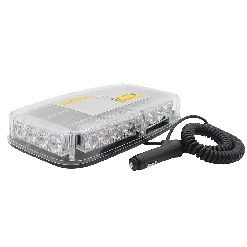 Imagen ilustrativa de BALIZA RECTANGULAR LED 12V - 24V COLOR AMBAR CON CONEXION A TOMA 12V