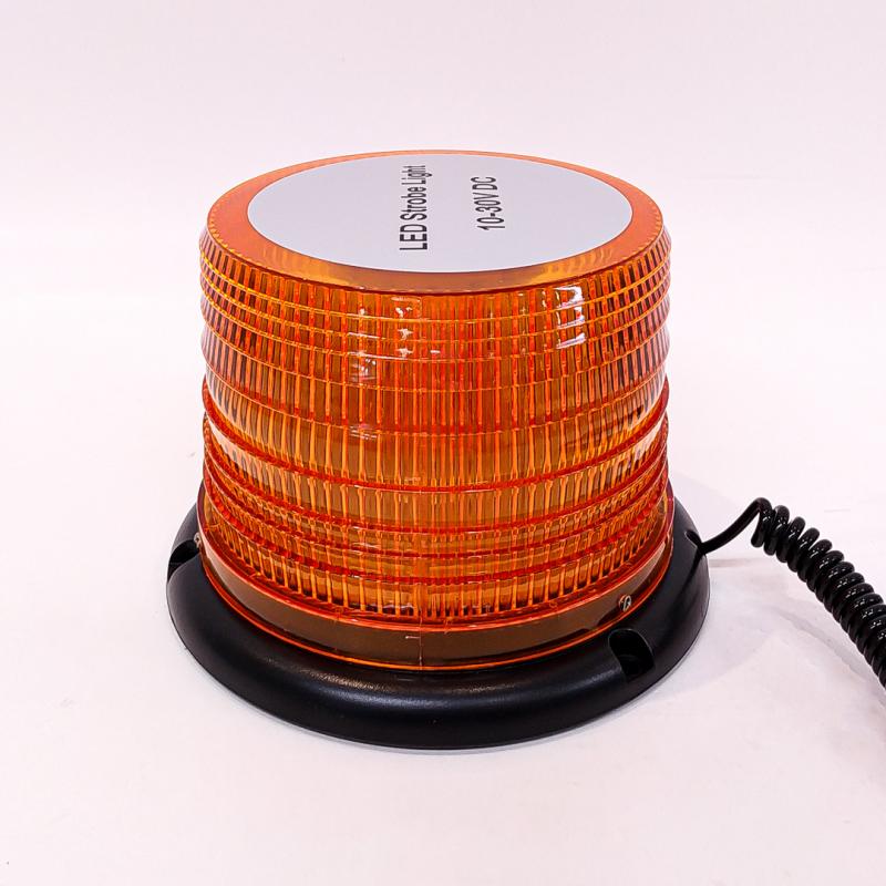 Imagen ilustrativa de BALIZA GIRATORIA LED 12V - 24V COLOR AMBAR CON CONEXION A TOMA 12V