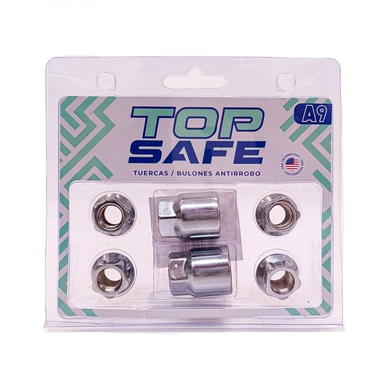 Imagen ilustrativa de CONJUNTO DE 4 TUERCAS + 2 LLAVES MEDIDAS PASO DE ROSCA 12X1.25 CONICO, HEXAGONO 21MM, LARGO 17MM. MARCAS: NISSAN / SUBARU / DATSUN / RENAULT CANTIDAD POR CAJA MASTER 50