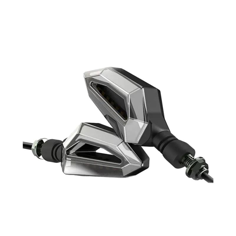 Imagen ilustrativa de GIRO PARA MOTO CON LUZ LED RUNNING AMBAR Y LUZ DE GIRO AMBAR 12V - JUEGO DE 2 UNIDADES MEDIDAS 140*94*43 (mm)