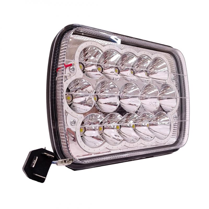 Imagen ilustrativa de LUZ LED BLANCA CON FUNCION ALTA Y BAJA Y OJO DE ANGEL AZUL 9V-36V 15 LED - 60 WATTS MEDIDAS 7"