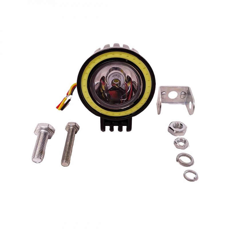 Imagen ilustrativa de LUZ LED BLANCA ESTABLE CON OJO DE ANGEL BLANCO CON FUNCION FLASH 9V-36V 1 LED - 18 WATTS MEDIDAS 53*80*53(mm)