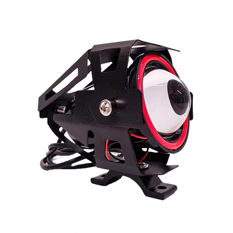 Imagen ilustrativa de LUZ LED ALTA Y BAJA BLANCA CON FUNCION FLASH Y OJO DE ANGEL ROJO 9V-36V 1 LED - 18 WATTS MEDIDAS 61*30*120 (mm)