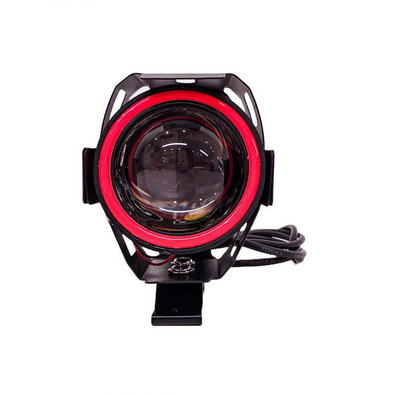Imagen ilustrativa de LUZ LED ALTA Y BAJA BLANCA CON FUNCION FLASH Y OJO DE ANGEL ROJO 9V-36V 1 LED - 18 WATTS MEDIDAS 61*30*120 (mm)