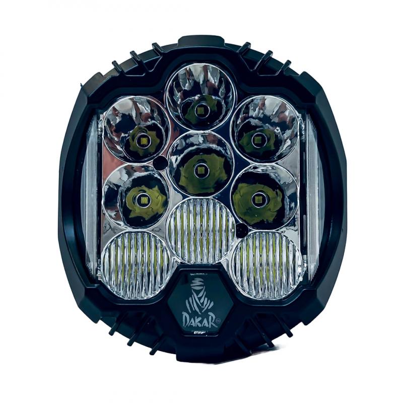 Imagen ilustrativa de DAKAR FORCE 7" 15 LEDS CREE 180 WATTS LOGO ILUMINADO - DRL BLANCO Y AMBAR - 12V A 36V
