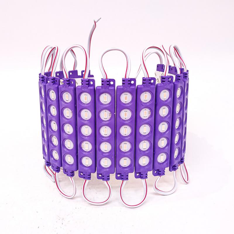 Imagen ilustrativa de 5 LED COB CIRCULAR AUTOADHESIVO 12V COLOR VIOLETA 7CM X 1,5CM
