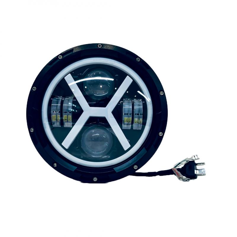 Imagen ilustrativa de REDONDO 7" AUTO - CAMION - MOTO USO IDEAL MOTO HARLEY DAVIDSON - ROYAL ENFIELD CON FUNCION ALTA Y BAJA + DRL BLANCO Y AMBAR - HAZ DE LUZ SPOT - 40 WATTS - 12V A 36V