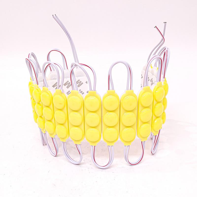 Imagen ilustrativa de 3 LED COB CIRCULAR FUME AUTOADHESIVO 12V COLOR AMBAR 7CM X 1,5CM CANTIDAD POR CAJA MASTER 2000