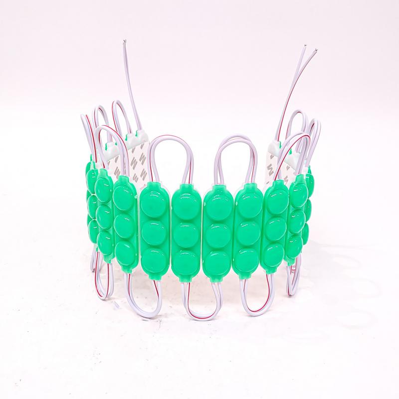 Imagen ilustrativa de 3 LED COB CIRCULAR FUME AUTOADHESIVO 12V COLOR VERDE 7CM X 1,5CM