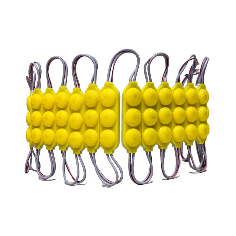 Imagen ilustrativa de 3 LED COB CIRCULAR FUME AUTOADHESIVO 24V COLOR AMBAR 7CM X 1,5CM