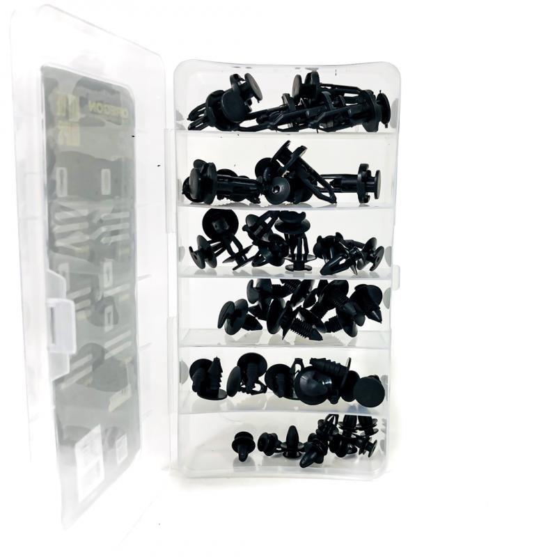 Imagen ilustrativa de CAJA SURTIDA CON 60 CLIPS (10 DE CADA MODELO VER EN FOTO) COLOR NEGRO