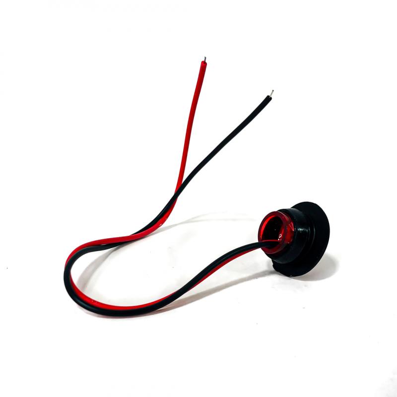 Imagen ilustrativa de LUZ TESTIGO UNIVERSAL CIRCULAR 2 CM DIAMETRO COLOR ROJO 12V / 24V