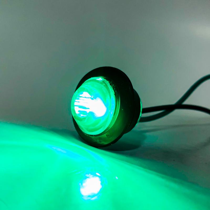 Imagen ilustrativa de LUZ TESTIGO UNIVERSAL CIRCULAR 2 CM DIAMETRO COLOR VERDE 12V / 24V
