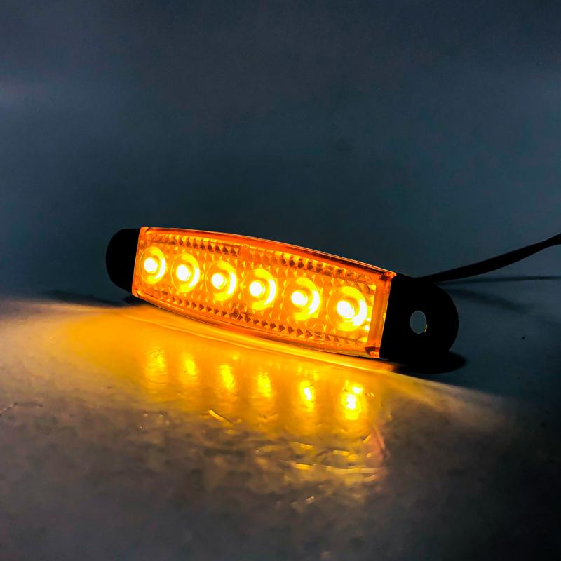 Imagen ilustrativa de SENALIZACION LATERAL 9,5 CM X 2,1 CM COLOR AMBAR 12V FUNCION FIJA WHITE 12V