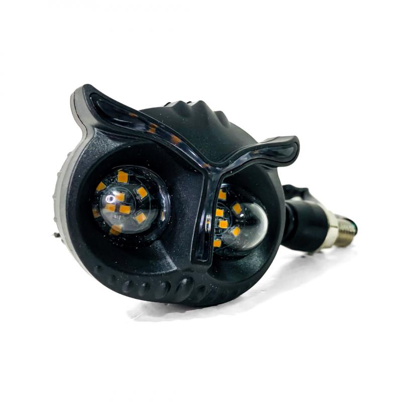 Imagen ilustrativa de FARO DE GIRO UNIVERSAL AMBAR SECUENCIAL 12V 5W 1500 LUX JUEGO 2 UNIDADES lechuza