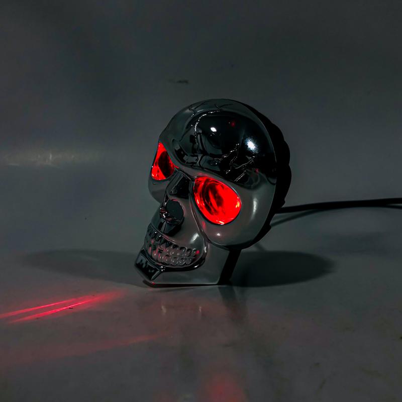 Imagen ilustrativa de CALAVERA CON ILUMINACION EN LOS OJOS FUNCIONES BLANCA / AMBAR / BLANCA + AMBAR + FLASH + RGB 12V / 24V MEDIDAS 8,5 CM * 6,5 CM * 5,3 CM