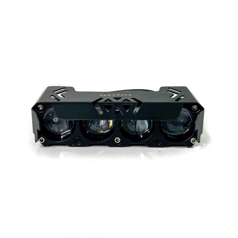 Imagen ilustrativa de RECTANGULAR CUADRUPLE LUPA COLOR BLANCO Y AMBAR 12V / 24V MEDIDAS 13,3 CM * 5,1 CM * 4,1 CM