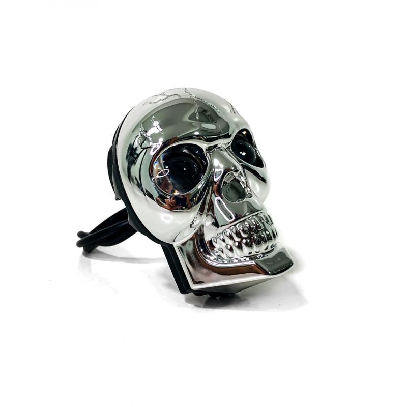 Imagen ilustrativa de CALAVERA CON ILUMINACION EN LOS OJOS FUNCIONES BLANCA / AMBAR / BLANCA + AMBAR + FLASH + RGB 12V / 24V MEDIDAS 8,5 CM * 6,5 CM * 5,3 CM